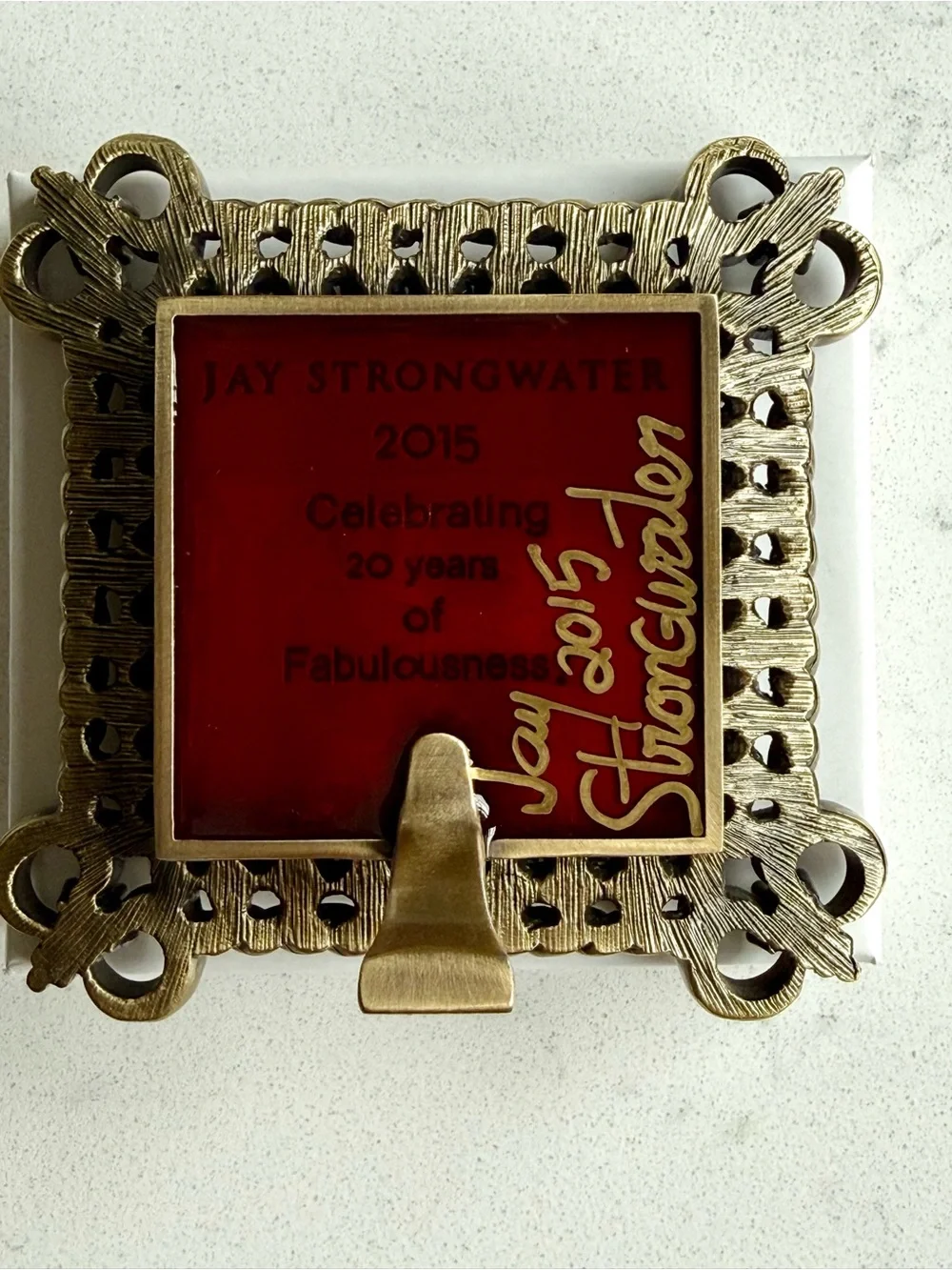 RARE Jay Strongwater 20th Anniversary “Jay’s First Frame” 3×3✨